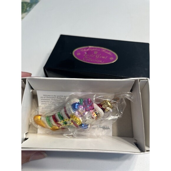 NEW Christopher Radko Little Gems PUT THE LOOT IN THE BOOT 3" Christmas Ornament - Picture 1 of 9